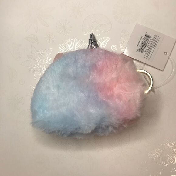 UNICORN Coin Purse Tie Dye Keychain NWT - Picture 3 of 4